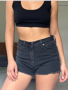 Abercrombie & Fitch Black High-Rise Short Denim